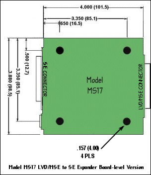 Board-Level Version Dimensions. Paralan's Series 80 Models MS16 / MS17 - Expand the functionality of LVD/MSE and SE SCSI in several ways; 1) Allows adding an SE device to an LVD bus without slowing down the LVD bus segment, 2) Conversion from LVD to SE or vice versa, 3) Extending the SE bus length, 4) Isolating an SE SCSI segment from an LVD SCSI segment, 5) Join SCSI segments with no  impact on SCSI protocol or data throughput, 6) Adding a non-multimode LVD device to an SE SCSI bus, and 7) Easily add a narrow (8-bit) SE device to a wide (16-bit) LVD bus